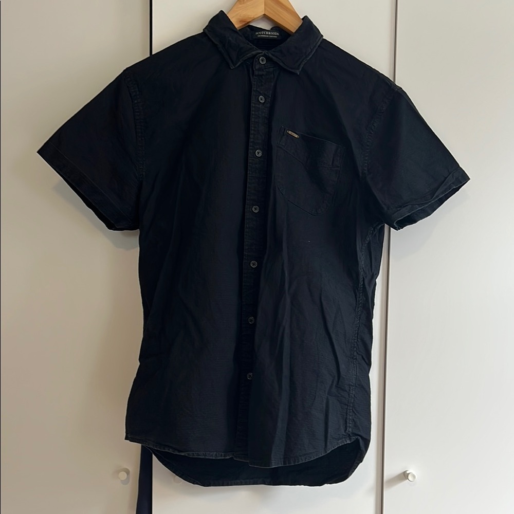 Scotch & Soda Classic Black Men's Shirt